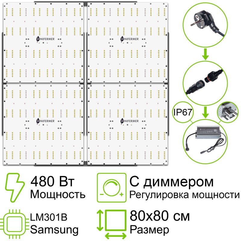 Комплект диммируемый Quantum board 301b 480 Вт (4х120)