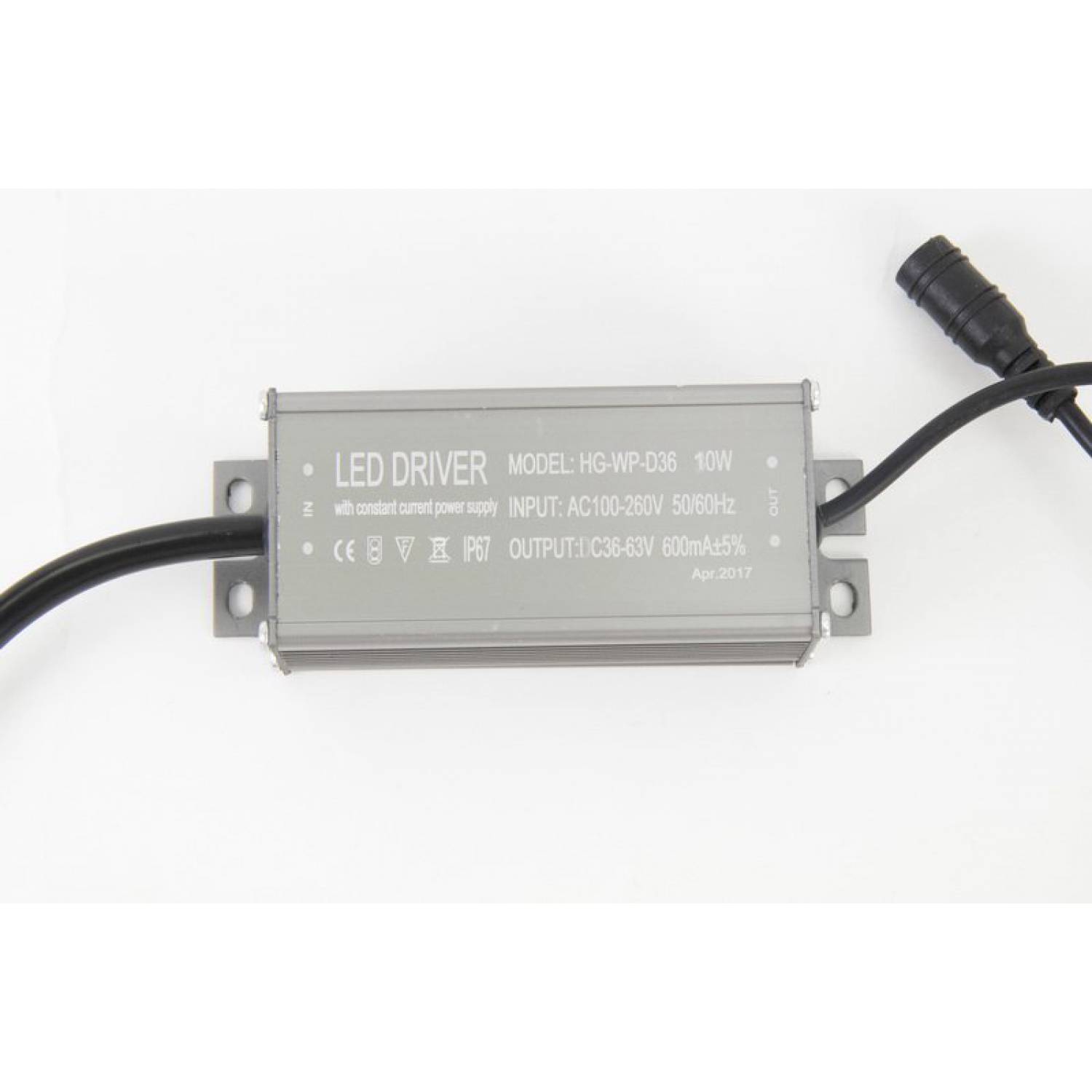 Драйвер для светодиодов 10W 600mA (HG-WP2207B/1) c вилкой