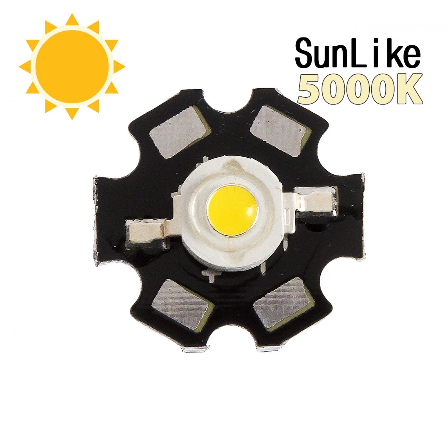 Фито светодиод 3 Вт SunLike 5000K на PCB "звезда"