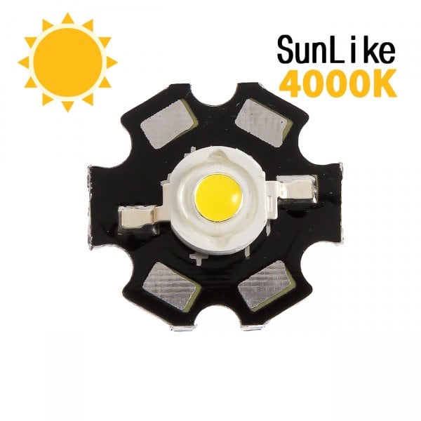 Фито светодиод 3 Вт SunLike 4000K на PCB &quot;звезда&quot;