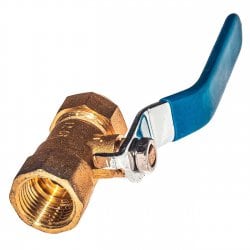 Кран шаровой 16-15мм для металлопластиковых и металлических труб прямой, латунь, ручка