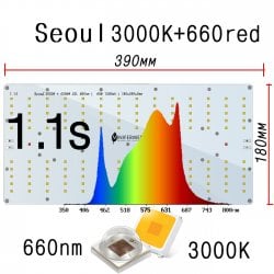 Уценка 1.1s Quantum board 180 х 390 Seoul 3000K + Osram SSL 660nm